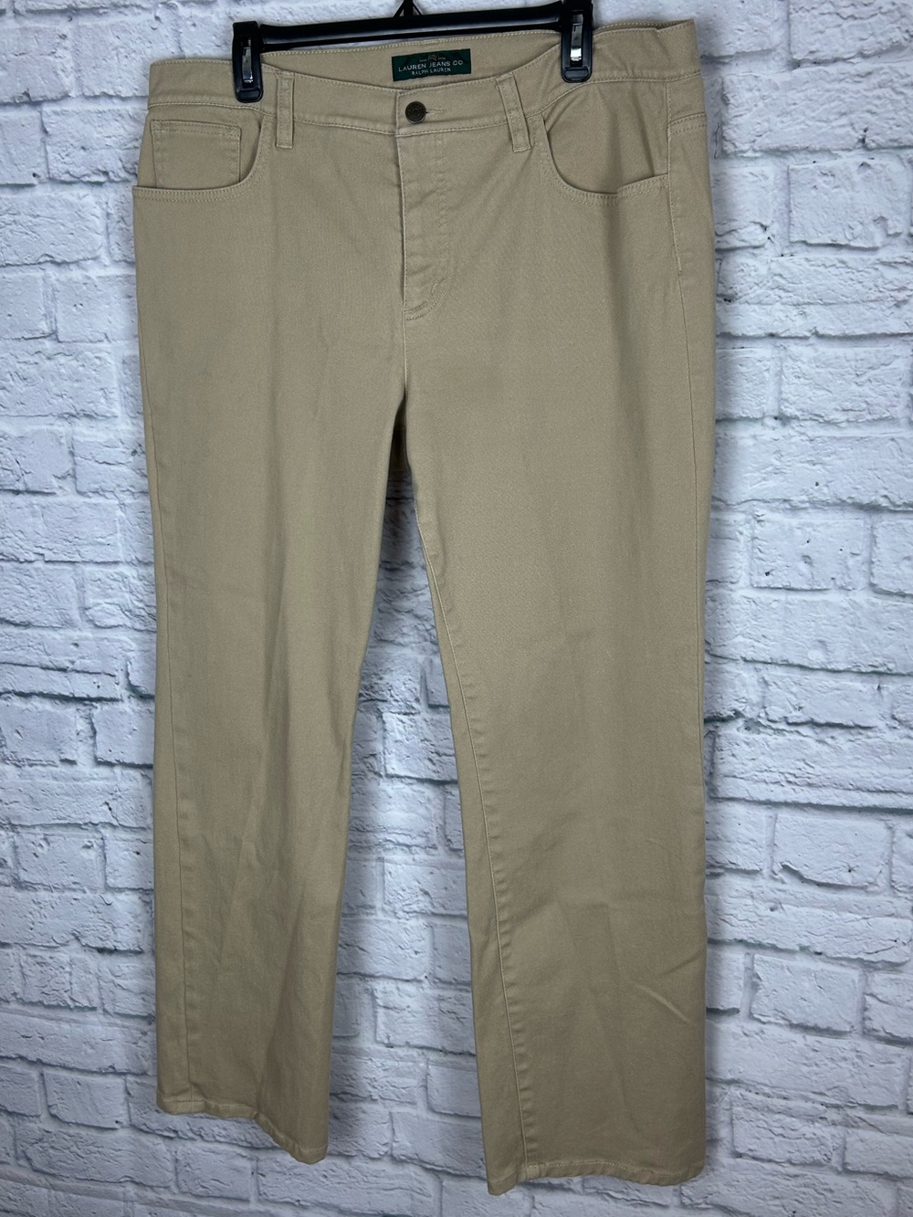 Lauren Ralph Lauren Khaki Stretch Straight Leg Pants Women’s Size 16